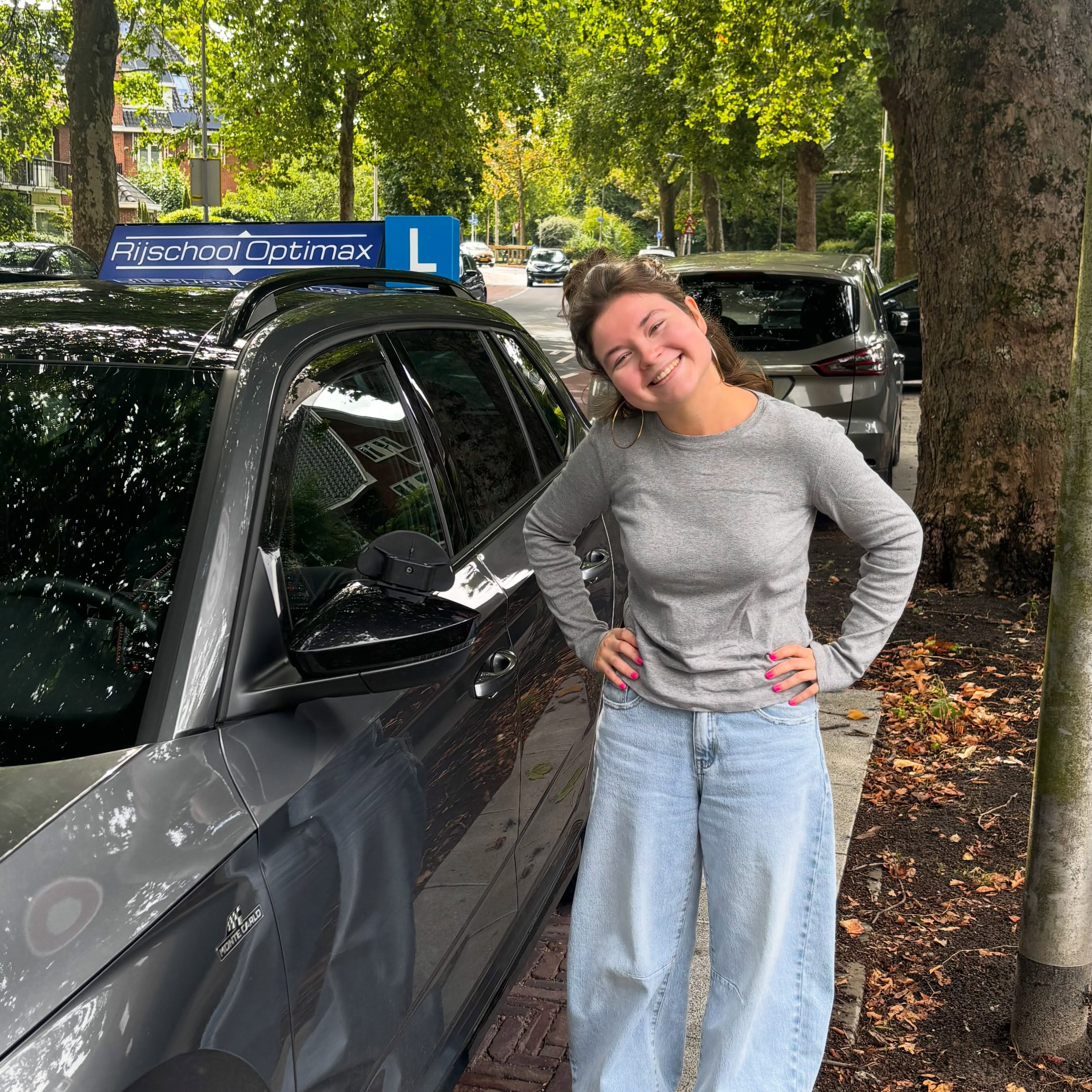 Vandaag had ik weer een examen en meestal rij ik mee. En wat zat ik ontspannen achterin 😉 De examinator had ook maar éé